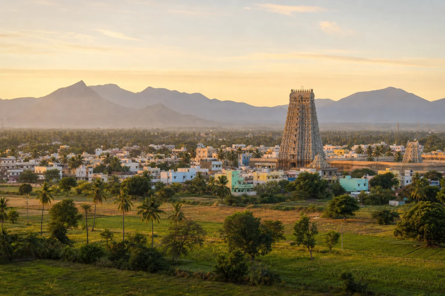 Editorial view of Virudhunagar's dry-zone town landscape