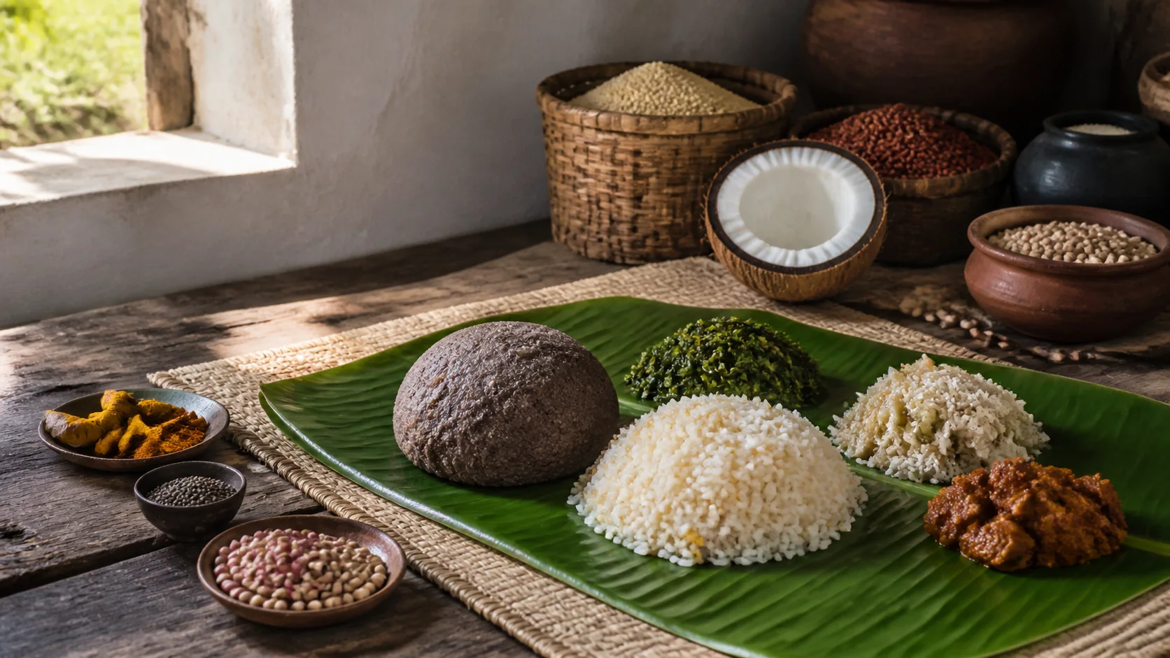 Editorial arrangement inspired by Kongu regional food