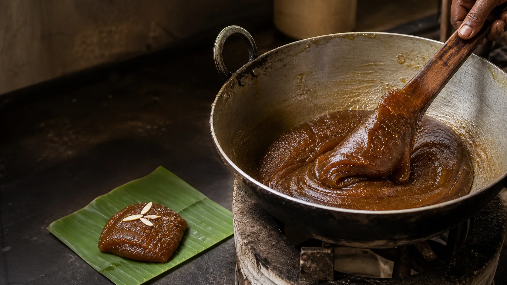 Project-created halwa-making scene