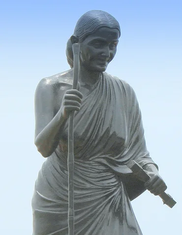 Statue of Avvaiyar on Marina Beach in Chennai
