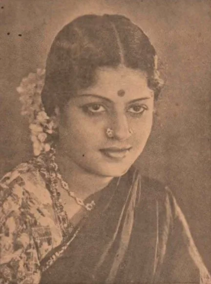 1946 newspaper portrait of M.S. Subbulakshmi